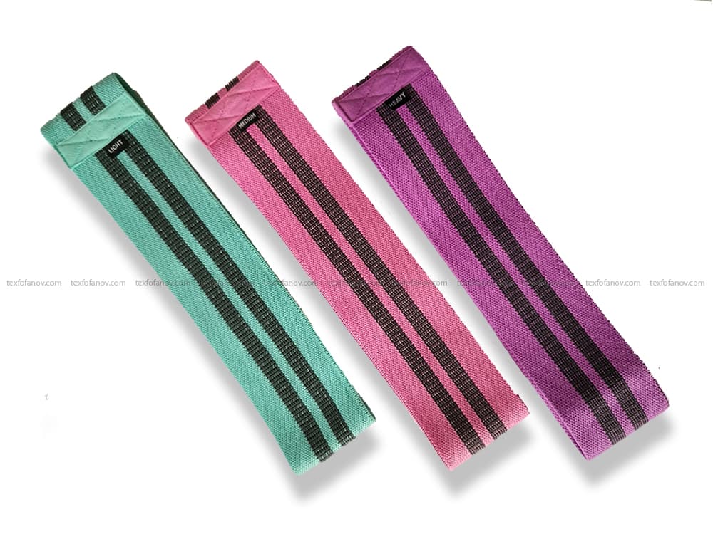 Fitness elastic band for training anti-slip latex-fabric original 3 pcs - Image 2
