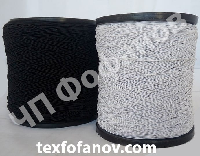 Нитка-резинка 1 мм обкручена поліефірною ниткою
